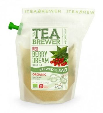 Чай зеленый органический Red Berry Dream, в упаковке для заваривания, 4 г, GROWER'S CUP