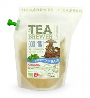 Трав'яний чай органічний Cool Mint, в упаковці для заварювання, 9г, GROWER'S CUP