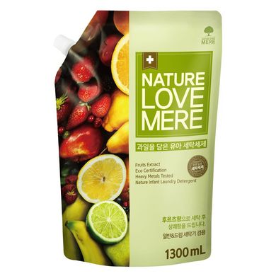 Гель для прання дитячого одягу з екстрактом фруктів, Nature Love Mere, 1,3 л