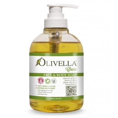 Жидкое мыло для лица и тела на основе оливкового масла, 300 мл, Olivella