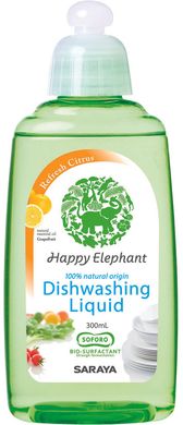 Средство для мытья посудв с ароматом грейпфрута, Happy Elephant, 300 мл, Saraya