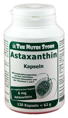 Астаксантин, 6 мг, вегетеріанські капсули, 120 шт, The Nutri Store, 120 шт