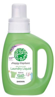 Гіпоалергенна рідина для прання Happy Elephant, 800 мл, Saraya