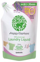 Гіпоалергенна рідина для прання Happy Elephant, 720 мл, наповнювач, Saraya