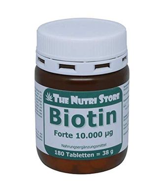 Біотін Форте в таблетках, 180 шт, The Nutri Store, 180 шт