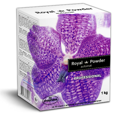 Концентрированный бесфосфатный стиральный порошок, 1кг, Royal Powder Professional
